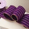 4" X 10 Yards Purple Regal Stripes Velvet Wired Ribbon