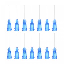 uxcell 50 Pcs 22G Plastic Dispensing Needles, 1" PP Glue Needle Tube Blunt Luer Lock Tips with PP Flexible Needle for Liquid Glue Gun, Blue