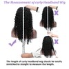 DSEKCAIN Kinky Curly Headband Wig Human Hair 18 inch 200