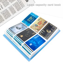 GAJOFO Business Card Organizer Business Card Holder Book ,Credit Card Holder, Portable Business Card Binder File Sleeve Storage, Business Card Holders, 2 PCS Name Card Holder For Men & Women.