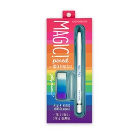 SNIFTY Magic Pencil - Compressed graphite tip equals 100 pencils - white barrel + matching chunky eraser