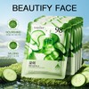 Sheet Mask Set, Natural Ingredients, Variety Pack with Lime, Pomegranate,