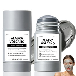 2PCS Mascarilla En Barra de Arcilla Volcánica, Mascarilla de arcilla refrescante en barra, Exfoliación Suave, Clay Mask Stick, Control De Grasa,...   