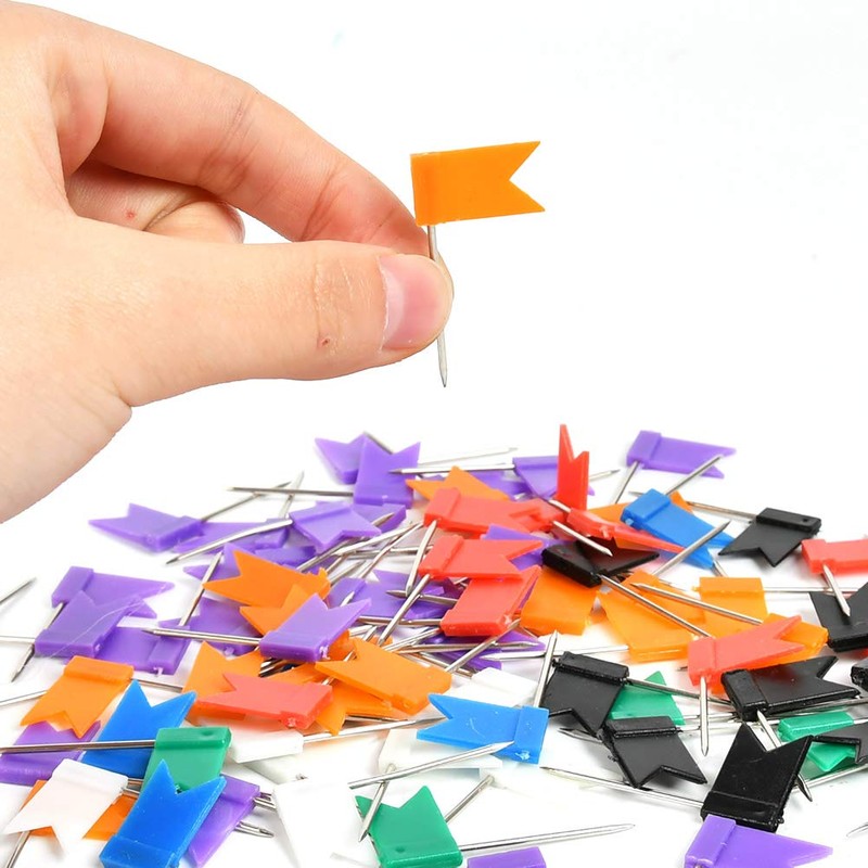 DODUOS Pack of 400 Marking Flags Map Flag Push Pins