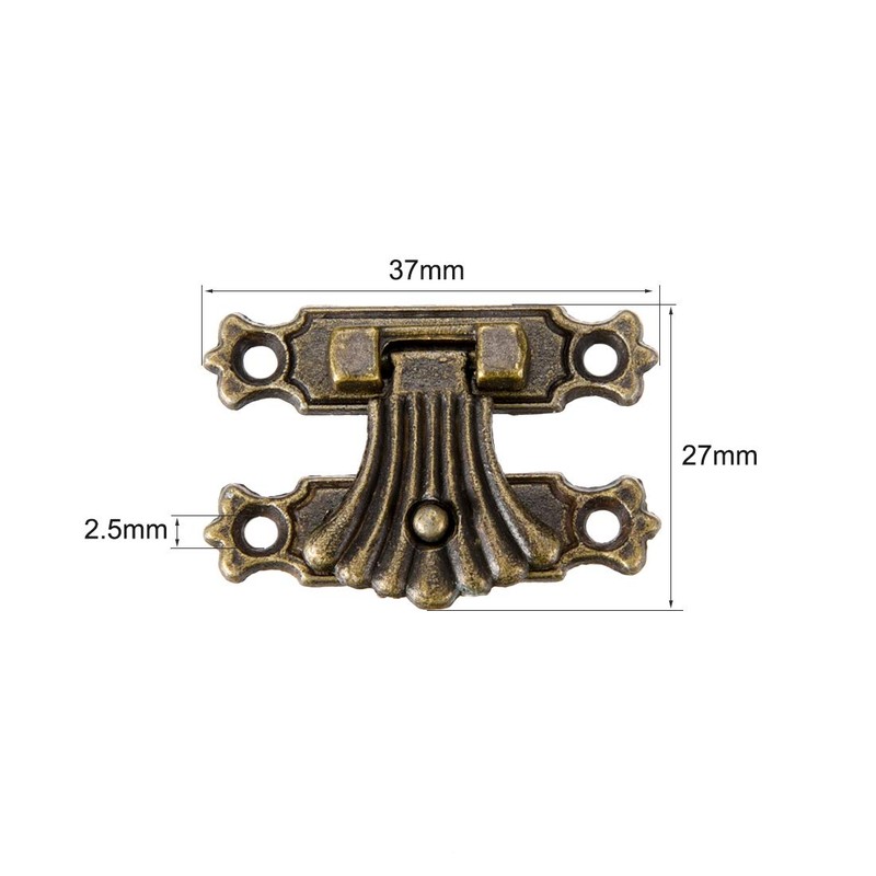 uxcell 2 Sets Wood Case Chest Box Rectangle Clasp Closure