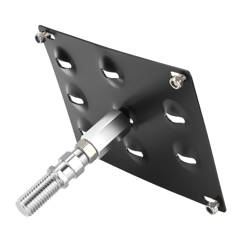 GEARZAAR Bumper Tow Hook License Plate Mount Bracket Holder For