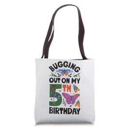 Insect Bugging Out On My 5th Birthday Party 5 Year Old Boys Tote Bag