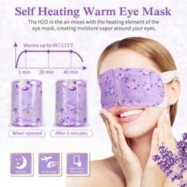 Steam Eye Mask, 12 Packs Eye Masks for Dry Eyes, Dark Circles and Puffiness, 40-60 Minutes Self Heated Steam Warm Eye Mask, Christmas Spa Gifts for Friends Family