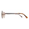 Pimp Rhinestone Frame Oval Rimless Metal Rim Sunglasses Gold Brown