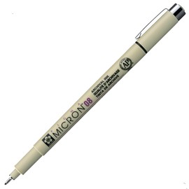 Micron Pen, Waterproof/Fade Resistant, 0.50mm Point, Black