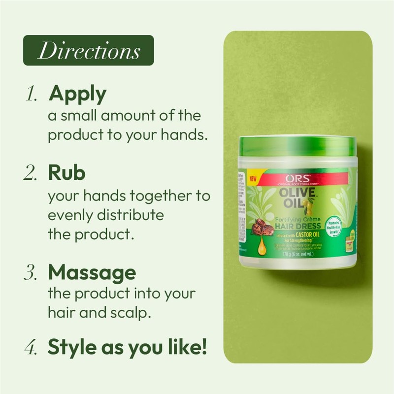 ORS Olive Oil Fortifying Cream Hair Dress Infused with Castor