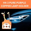 1 Pack 2 Pcs Ceramic H4 Headlight Connector,3 Pin Base