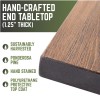 Pipe-Decor.com RESTORE Trail Brown Solid Wood End Tabletop
