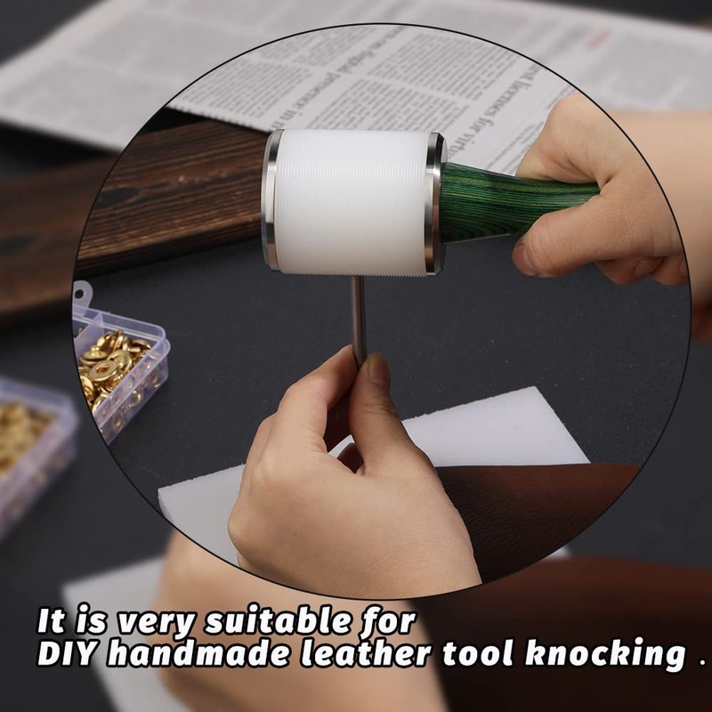 DIUDUS Leather Carving Hammer Leather Working Mallet Leather Maul DIY