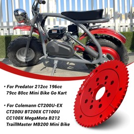 VCUJSUC #35 Chain 53T Split Sprocket Adapter for Predator 212cc 196cc 420cc 301cc for Coleman CT200U CT200U-EX BT200X CT100U Baja TrailMaster MB200 MegaMoto B212 Motovox MBX11 DB30 Minibike Go Kart
