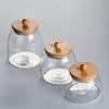 Victoria Bella Glass Container Box with Wooden Lid Glass Storage