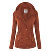 Lock and Love LL WJC643 Womens Pop of Color Parka