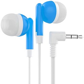 Maeline Bulk Earbuds with 3.5 mm Headphone Plug - 20 Pack - Blue