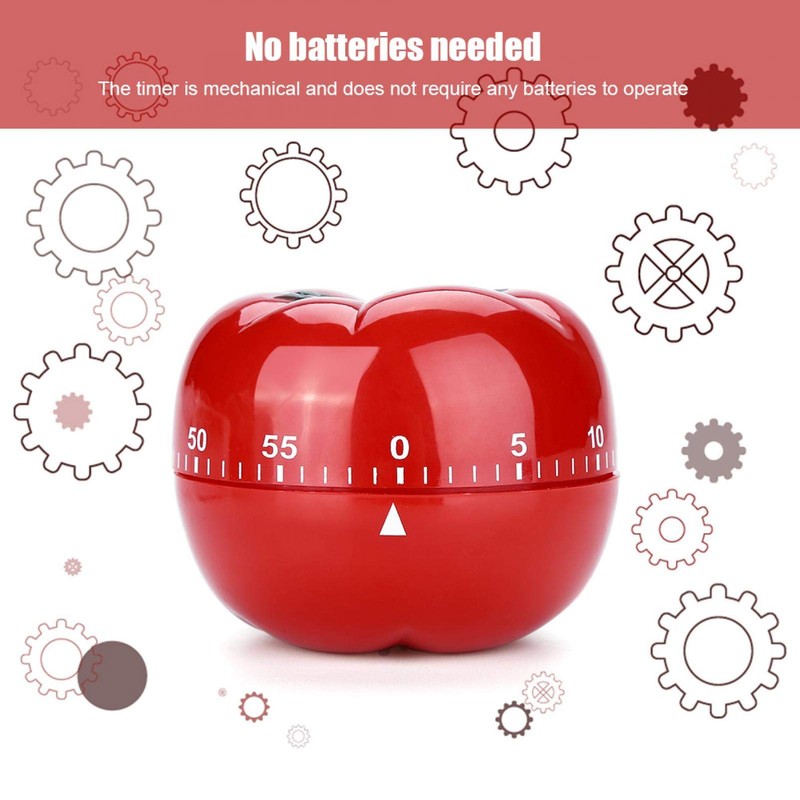 1pcs Kitchen Timer, 60 Minutes Pomodoro Timer Tomato Timer Cartoon
