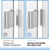 3"Magnet,3-3/4"Bright Chrome Frameless Shower Door Handle with Metal Strike |