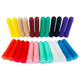 Eterspr Pack of 24 Essential Oil Tubes, Essential Oil Tubes, Nasal Inhaler, Refillable Inhaler, for Relaxing the Body and Help Sleep