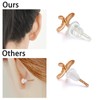 50pcs Silicone Earring Backs, Full-Cover Clear Earring Backs, Dust-Proof, Hypoallergenic