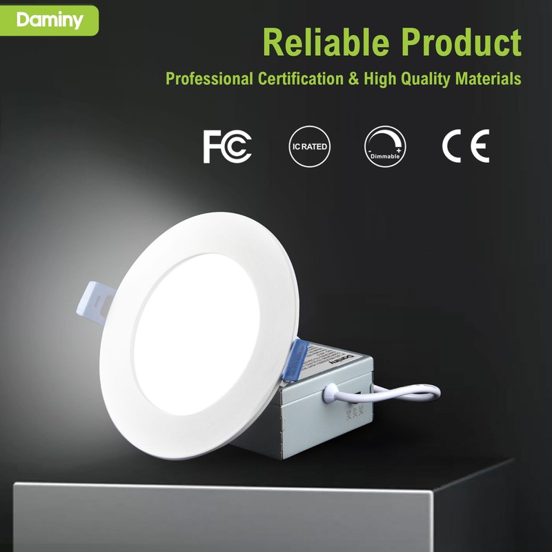 DAMINY 12 Pack 4 Inch LED Recessed Lighting with Junction
