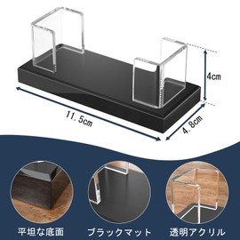 XMSSAA Acrylic Business Card Holder, Business Card Stand, Clear, For Desks, Card Holder, Business Card Organizer, Set of 2, Suitable for Stores, Offices, Receptions, Exhibitions