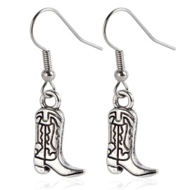 GAUEIOUR Cowboy Girl Western Boots Earrings Fashionable Punk Unique Niche Design Sense Earrings Creative Retro Style Metal Earrings