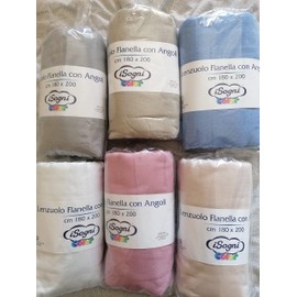 Double Fitted Sheet 100% Flannel Plain Dyed 180 x 200 + 25 cm in All Colours