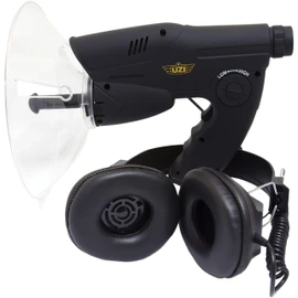 Uzi Observation Device for Listening to Birds Sounds, Scientific Explorer Bionic Ear, Spying, Recording, Spy Kit or Spy Gear, and Even a Wonderful Toy for Family Entertainment, Black (headphones included)