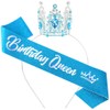 Birthday Queen Sash for Women Tiara & Crowns Headbands for