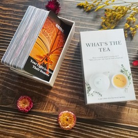 What The Tea Tarot Card Deck, Psychic Cards for Insight, Self Discovery & Guidance Love and Career Oracle Deck Cover All Areas in Life, Love, Spiritual Journey, and Career