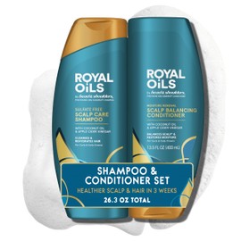 Head  Shoulders Royal Oils Champú Anti-Caspa Sin Sulfatos y Acondicionador, 12.8 fl oz y 13.5 fl oz                                                   