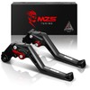 MZS Black Motorcycle Clutch Brake Levers Short Adjustable Compatible with
