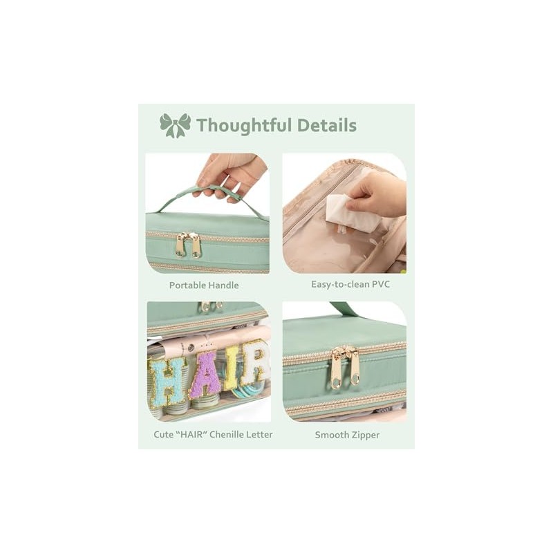 Travel Makeup Organizer, Compact Lightweight Accessory for Travel and Daily