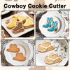 2pcs Cowboy Cookie Cutter, Stainless Steel Cowboy Boot & Western
