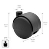 WAGNER Designer 01002401 Hard Furniture Castor Diameter 40 mm Height