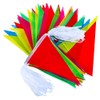 Voarge 300 Pieces Triangle Flags Bunting Banner 200m Multicolor Banner