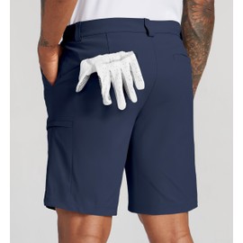 Willit Men's Golf Shorts Stretch Dress Shorts Cargo Quick Dry Athletic Casual Shorts with Pockets 9" Navy 33W