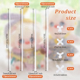 OLYCRAFT 4 Sets Jeton Ball Socket Skeleton Joint White Adjustable Flexible Armature Skeleton Joints with Y & X Chest Connectors Flex Ball Socket for Plush Doll Making