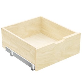 ROOMTEC Pull Out Cabinet Organizer with Full Extension Rail Slides, Wooden Pull Out Shelf for Kitchen Cabinet Pantry, 8" High Pull Out Drawer Storage Organizer with U Bracket, 19½"W×21" D, Hard Close