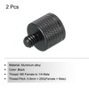 sourcing map 2 Pack Microphone Stand Adapter M5 Female to