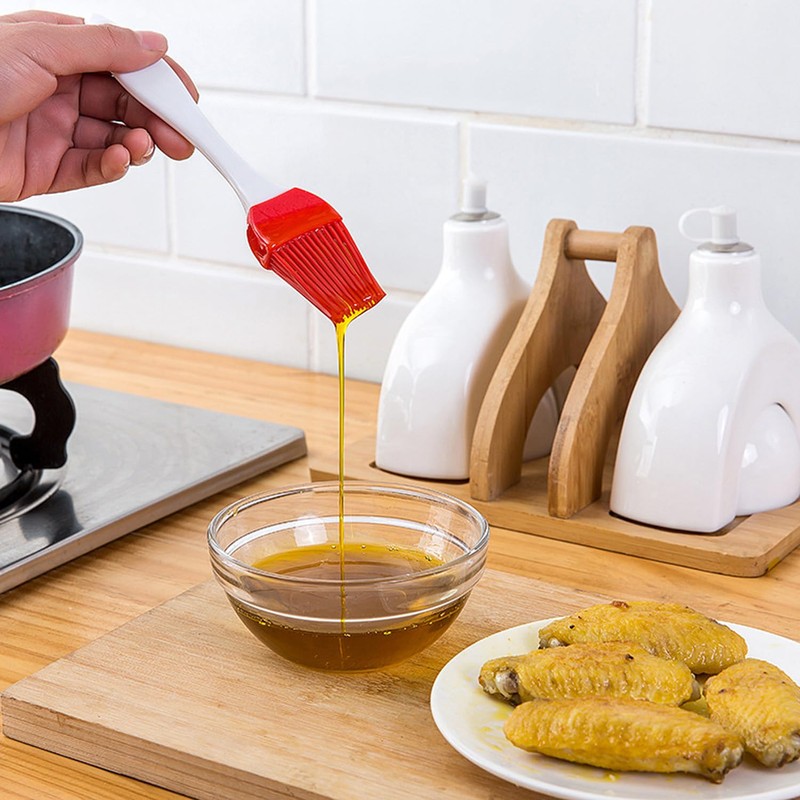 QZKJQDD 3Pcs Pastry Brushes, Oil Brush for Cooking, Bright Color