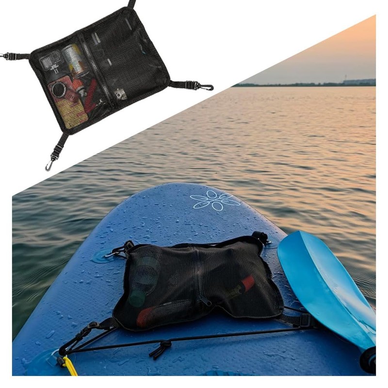 Paddleboard Deck Bag,Stand up Paddle Board Pouch,Mesh Storage Bag SUP