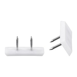 sourcing map Furniture Feet Nail Square Chair Table Leg Protection Pad 31 mm x 12 mm White Pack of 20