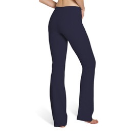 Houmous S-XXL Petite/Regular/Tall Length, Women's Yoga Bootleg Pants Inner Hidden Pocket Workout Pants (Regular-31 Inseam-Blue, XL-Waist(34"-36")