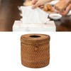 Multi Functional Rectangle Tissue Box Cover, Rattan Woven Tissue Box