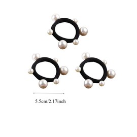 20Pcs Pearl Hair Ties Elastic Hair Scrunchies Pearl Hair Bands Ponytail Holder Hair Ties Hair Ropes Hair Accessories for Women Girls