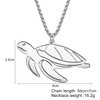 BAMAY 18K Gold Sea Turtle Necklace Stainless Steel Tortoise Pendant